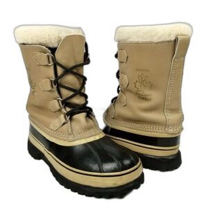 SOREL Caribou Waterproof Sherpa Wool Heavy Snow Winter Duck Boots 10 Gorpcore